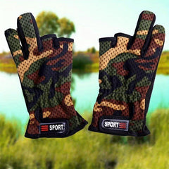 Anti Slip Fingerless Fishing Gloves Adjustable Outdoor Fishing Gear