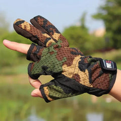 Anti Slip Fingerless Fishing Gloves Adjustable Outdoor Fishing Gear