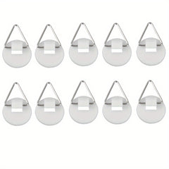 10pcs Invisible Adhesive Plate Hook Vertical Plate Holders for Wall Decor