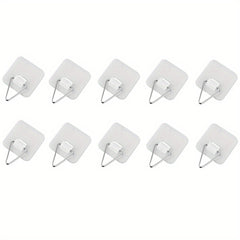 10pcs Invisible Adhesive Plate Hook Vertical Plate Holders for Wall Decor