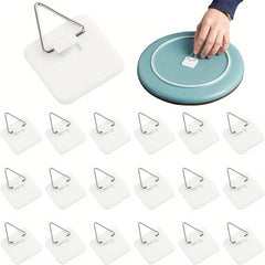 10pcs Invisible Adhesive Plate Hook Vertical Plate Holders for Wall Decor