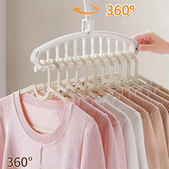1pc Plastic Clothes Hanger Folding Clothes Rack Space Saving Storage