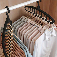 1pc Plastic Clothes Hanger Folding Clothes Rack Space Saving Storage