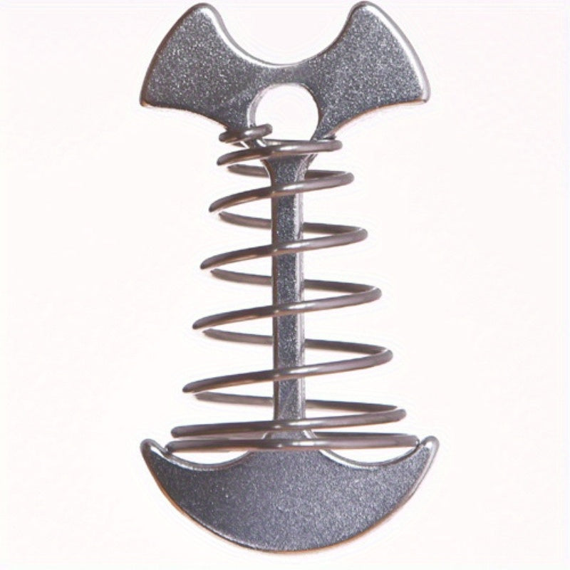 10pcs Stainless Steel Spring Fishbone Ground Nail Aluminum Alloy Anchor