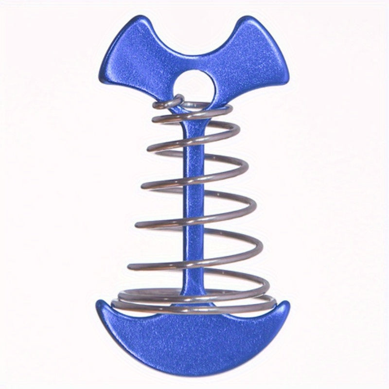 10pcs Stainless Steel Spring Fishbone Ground Nail Aluminum Alloy Anchor
