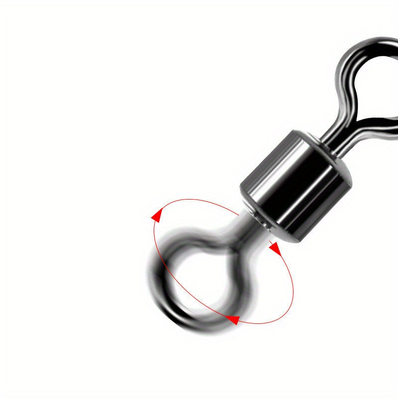 10pcs Fishing Barrel Swivels Hook Line Connectors Saltwater Freshwat