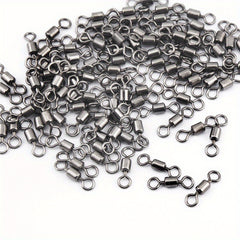 10pcs Fishing Barrel Swivels Hook Line Connectors Saltwater Freshwat