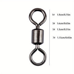 10pcs Fishing Barrel Swivels Hook Line Connectors Saltwater Freshwat