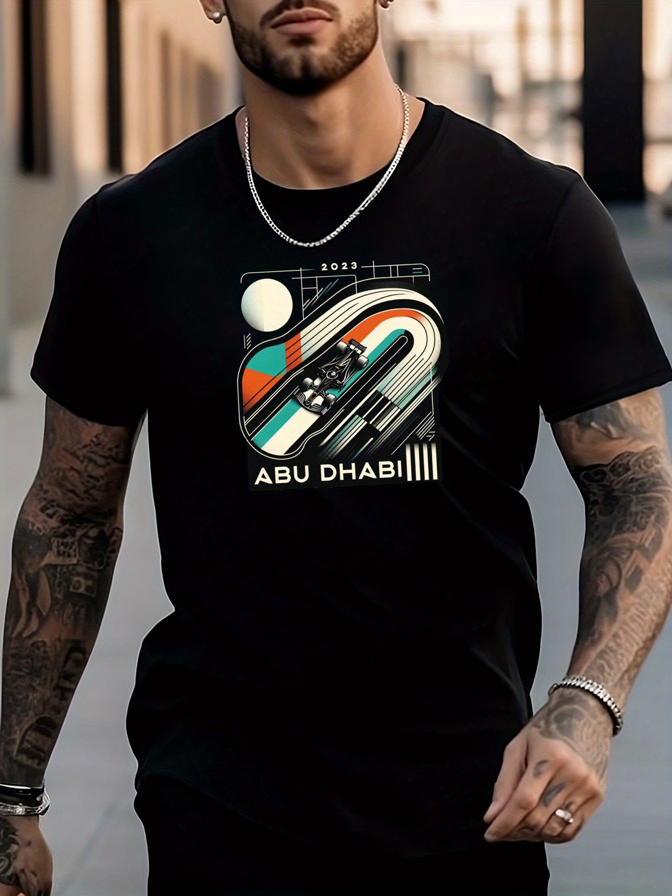 Car Print Men's Graphic Active T shirt Casual Comfy Tees