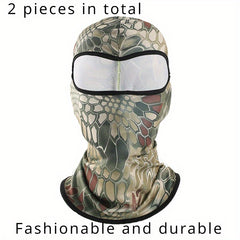2pcs Balaclava Riding Mask Winter Outdoor Sunscreen Windproof Neck Gaiter