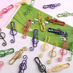 50pcs Musical Notes Metal Paper Clips for Office and School Supplies