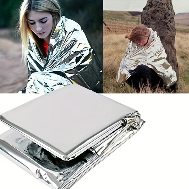 2pcs Emergency Insulation Blanket First Aid Survival Aluminum Film Rescue