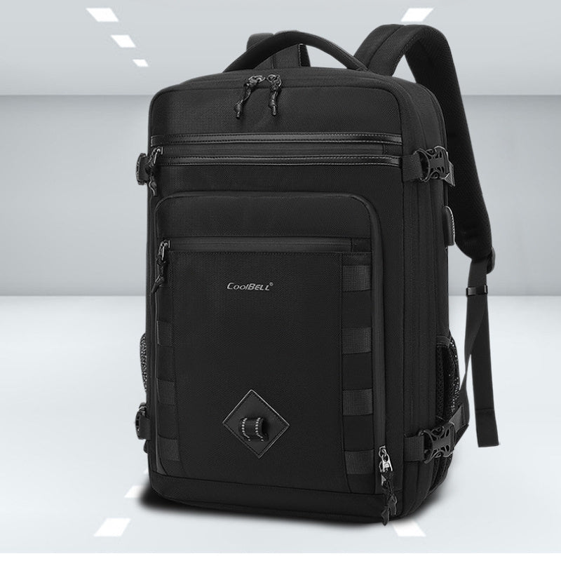 Men's Outdoor Backpack Expansion Large Capacity Business Computer Bag
