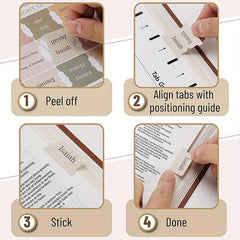 75pcs Laminated Bible Tabs for Women Men Morandi Colors