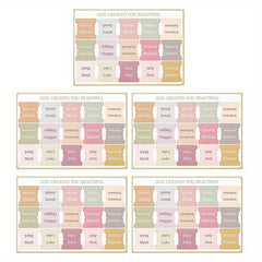 75pcs Laminated Bible Tabs for Women Men Morandi Colors