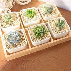 2pcs Wooden Storage Tray With Cube Grids - Vintage Durable Storage Pallet