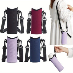 Water Bottle Carrier Bag with Adjustable Strap for Sports
