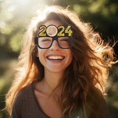 2022 Party Glasses Frame Funny Photo Prop Paper Eyeglasses