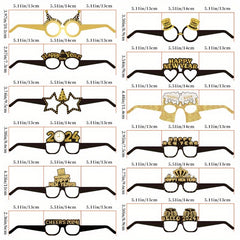 2022 Party Glasses Frame Funny Photo Prop Paper Eyeglasses