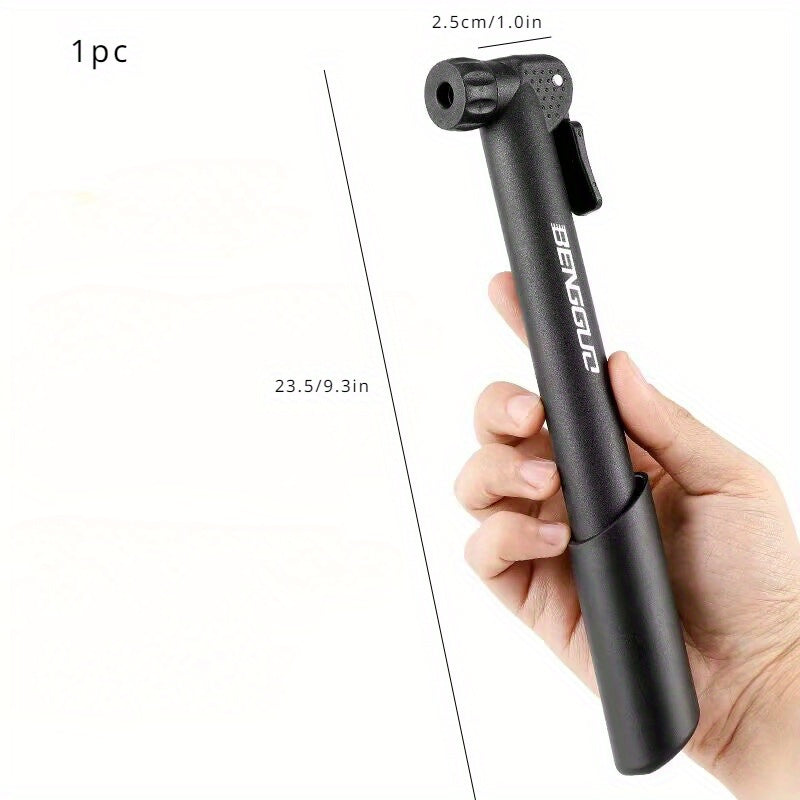 Portable Bicycle Mini Pump with American and French Nozzle