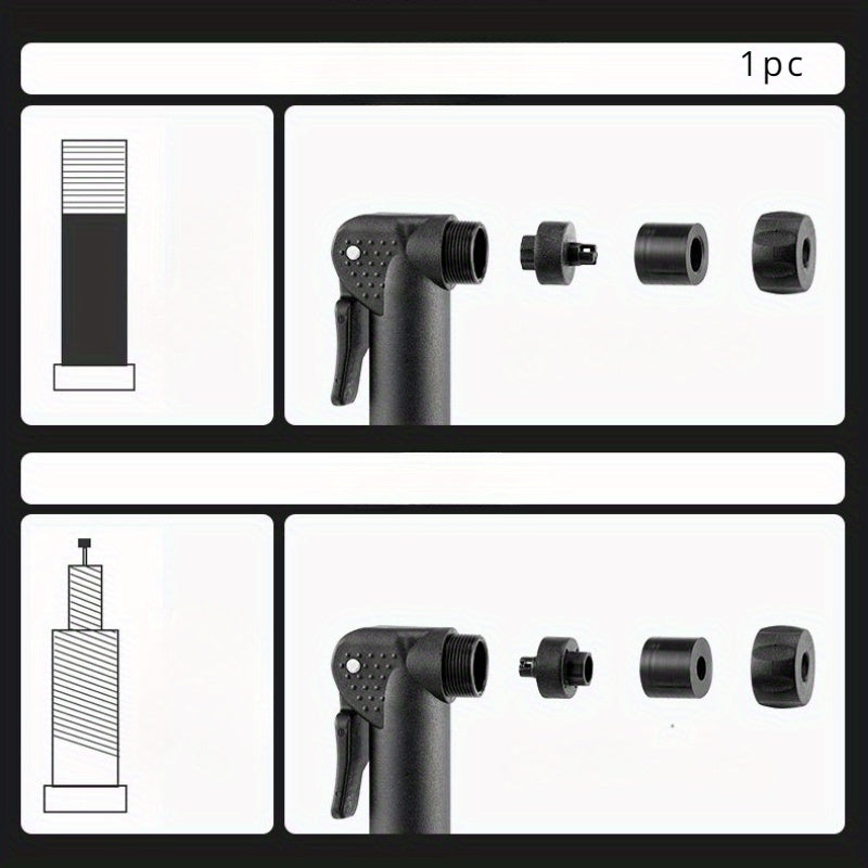Portable Bicycle Mini Pump with American and French Nozzle