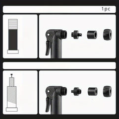 Portable Bicycle Mini Pump with American and French Nozzle