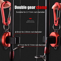 Fly Fishing Rod Holder Clip Waist Belt Aluminum Alloy Fishing Tool