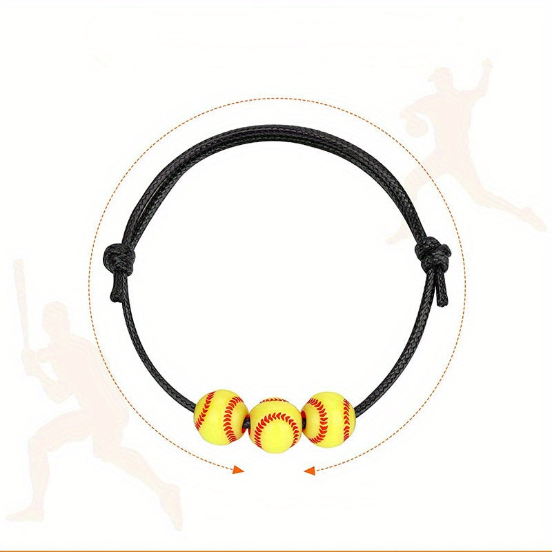 2pcs Softball Sports Bracelet Adjustable Team Bracelet