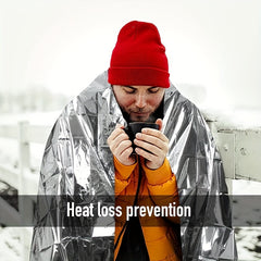 5PCS Emergency Thermal Blankets - Stay Warm & Protected Outdoors