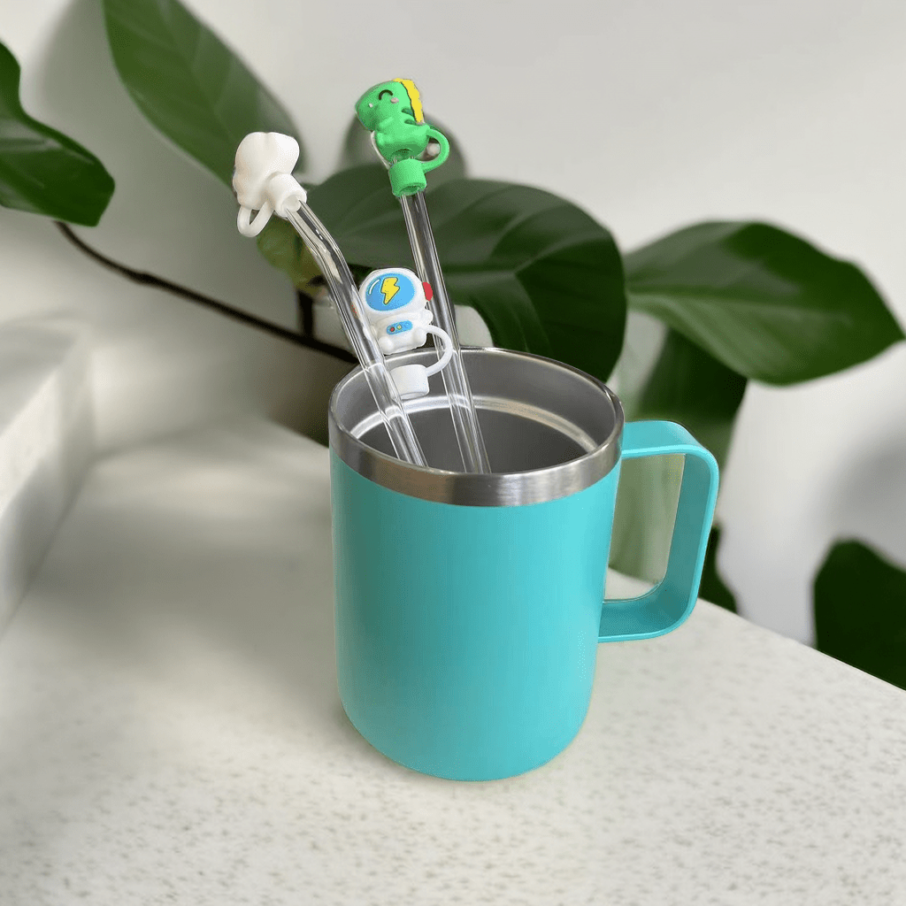 Cartoon Silicone Straw Covers Dustproof Reusable Plugs For 10mm Straw Cup