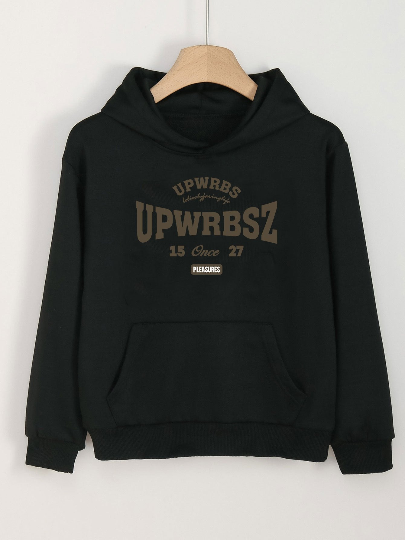 Girls Letter Print Hoodies Comfy Hooded Pullover Tops