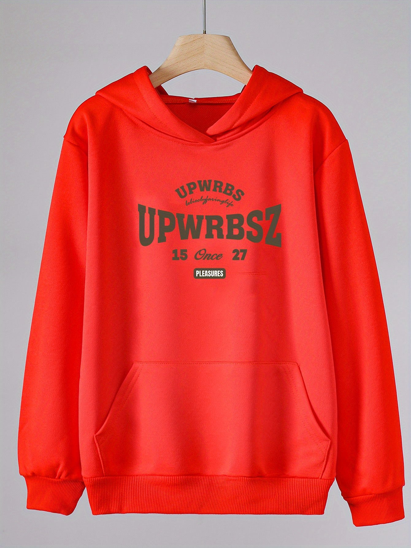 Girls Letter Print Hoodies Comfy Hooded Pullover Tops