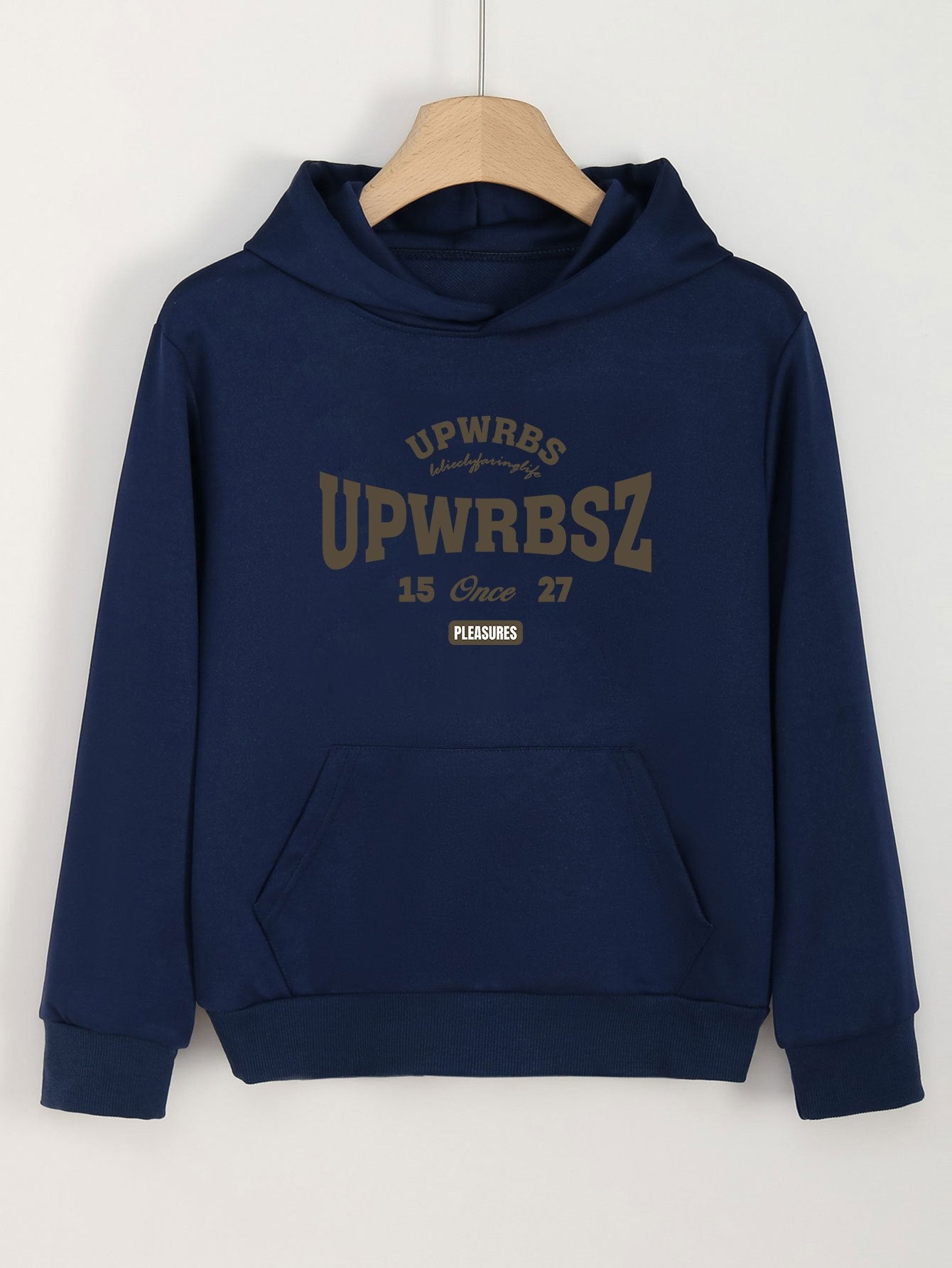 Girls Letter Print Hoodies Comfy Hooded Pullover Tops