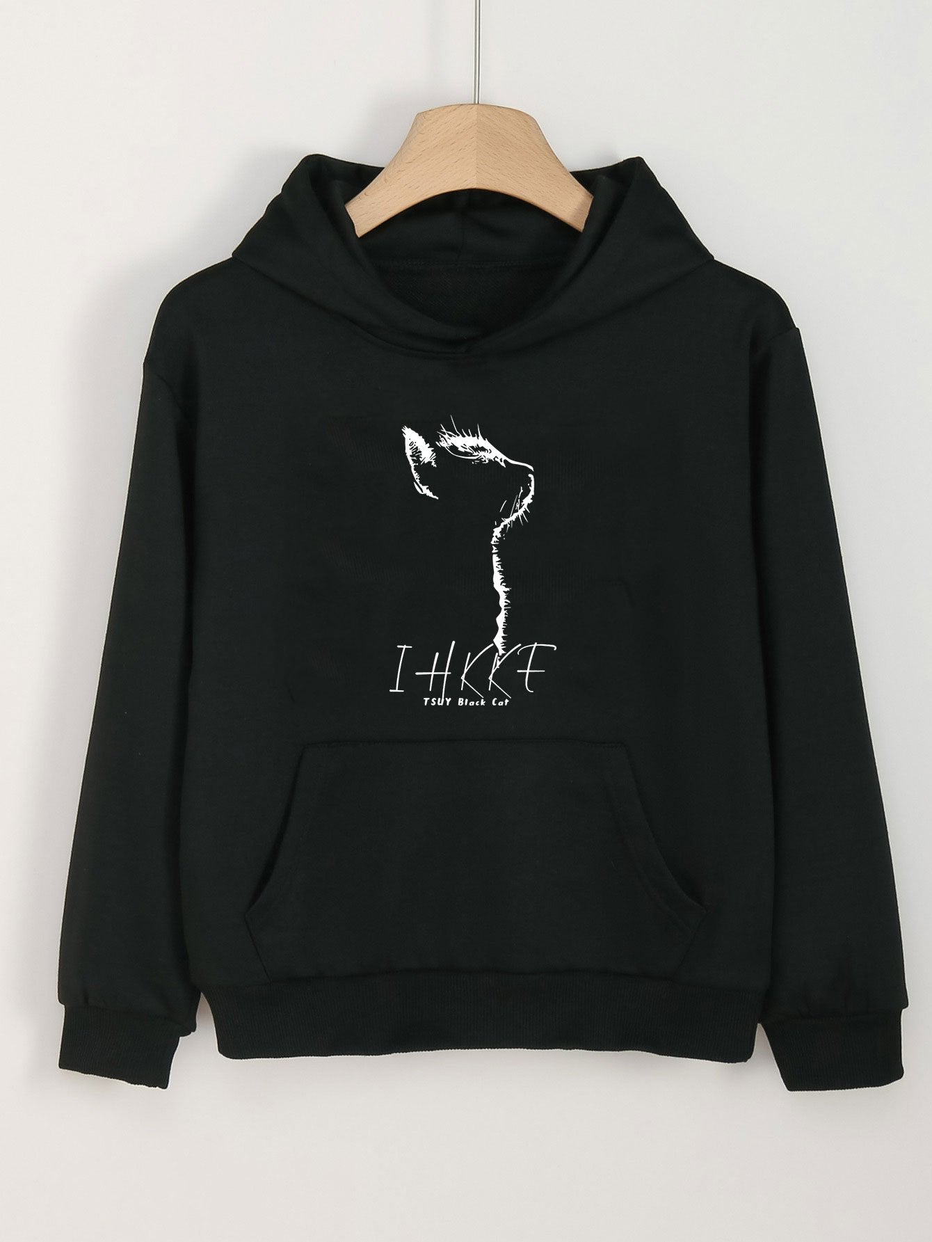 Kitty Print Hoodies Girls Comfy Pullover Tops Spring Fall Sports Christmas Gift