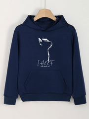 Kitty Print Hoodies Girls Comfy Pullover Tops Spring Fall Sports Christmas Gift