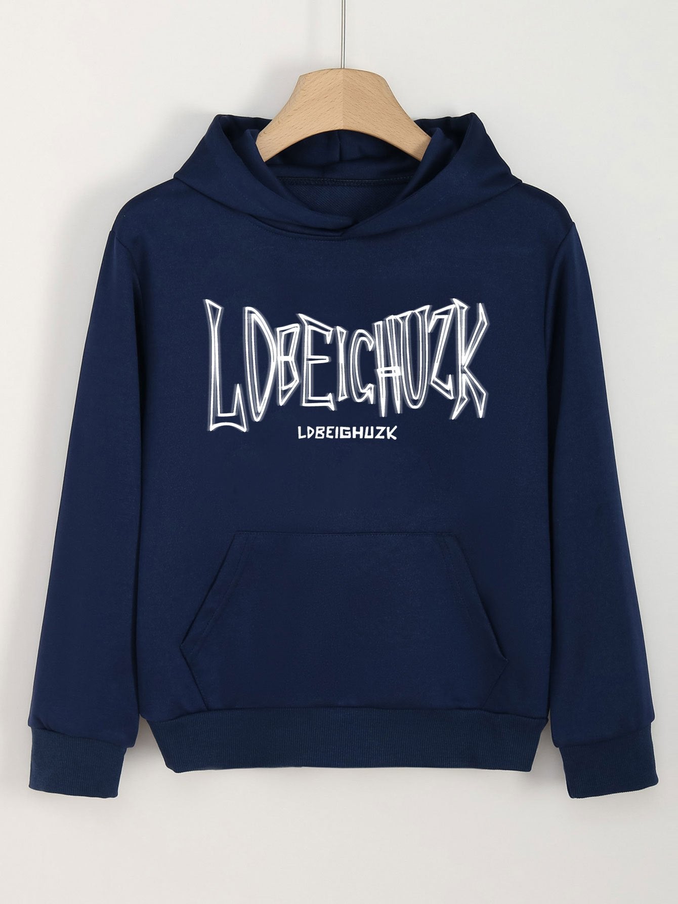 Girls Letter Print Hoodies Comfy Hooded Pullover Tops Spring Fall