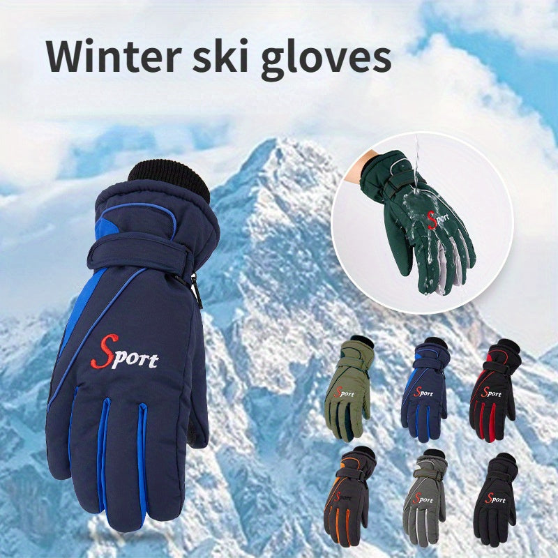 Winter Skiing Gloves Thick Coldproof Waterproof Windproof Gloves