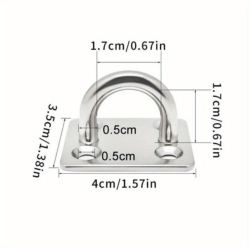 4pcs Stainless Steel Pad Eye Plate for Hammock Chairs