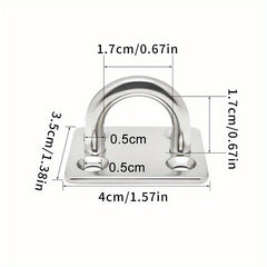 4pcs Stainless Steel Pad Eye Plate for Hammock Chairs