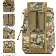 1pc Molle Dump Pouch Drawstring Utility Bag