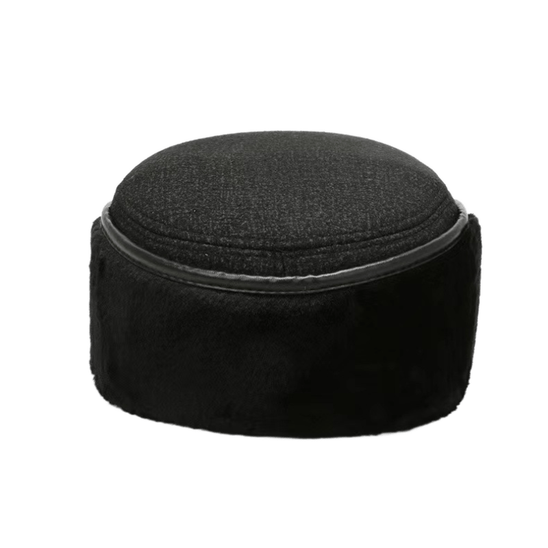 Men's Winter Flat Top Velvet Ear Protection Hat