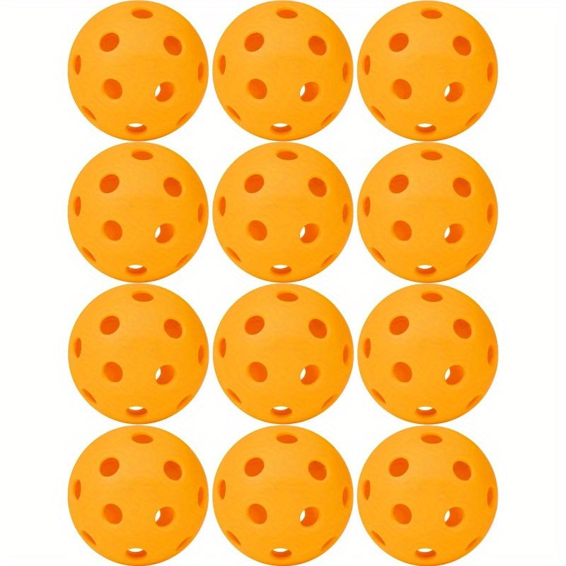 12pcs Pickleball 40 Holes Outdoor Training Set Great Bounce Visibility