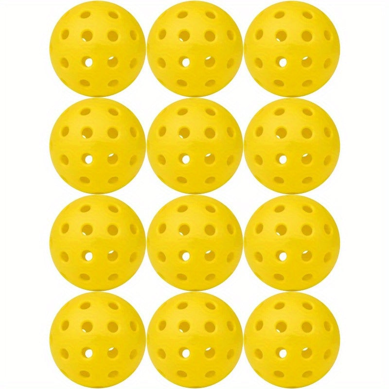 12pcs Pickleball 40 Holes Outdoor Training Set Great Bounce Visibility