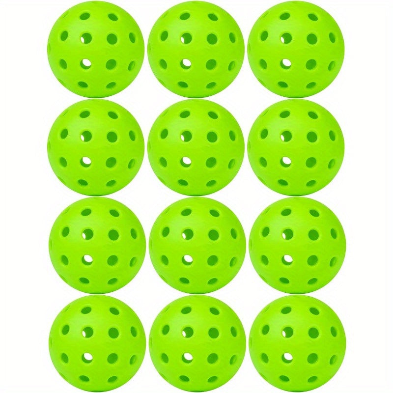 12pcs Pickleball 40 Holes Outdoor Training Set Great Bounce Visibility