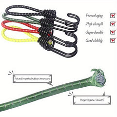 10pcs Camping Tent Elastic Rope Buckles Hooks Set