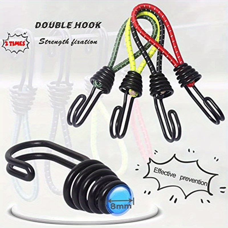 10pcs Camping Tent Elastic Rope Buckles Hooks Set