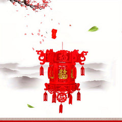 2pcs Small Fu Character Red Lantern Wedding Chinese Year Decoration