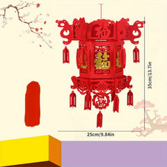 2pcs Small Fu Character Red Lantern Wedding Chinese Year Decoration