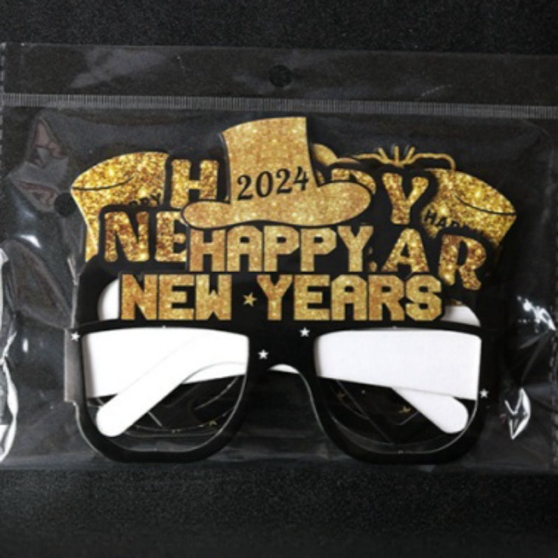 2022 Party Glasses Frame Funny Photo Prop Paper Eyeglasses
