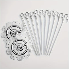 Heat Resistant BBQ Roaster With Stainless Steel Meat Skewer